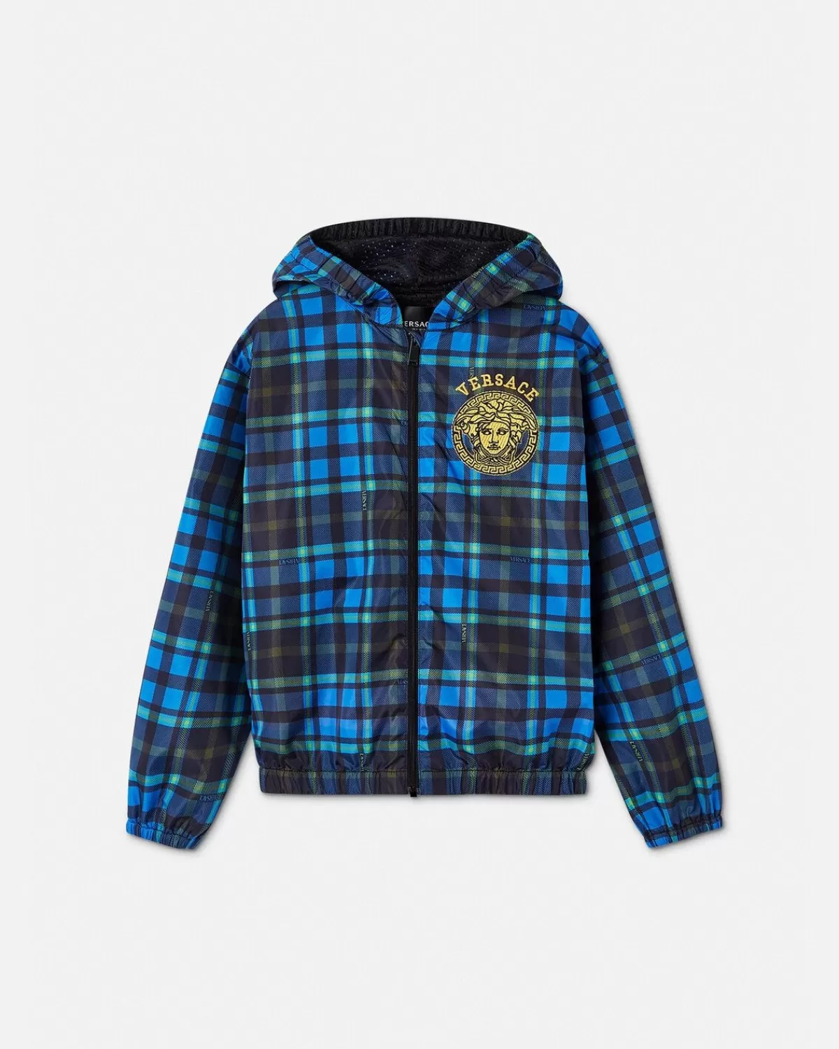 Enfant Versace Veste Coupe-Vent Tartan Medusa Kids